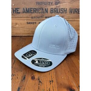 Cap America Comcast Business Flexfit 110 Performance Golf Hat Gray Snapback